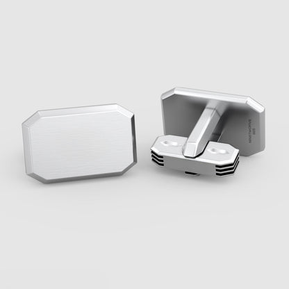 Nayel - Matt Finish Silver Cufflinks 12mm