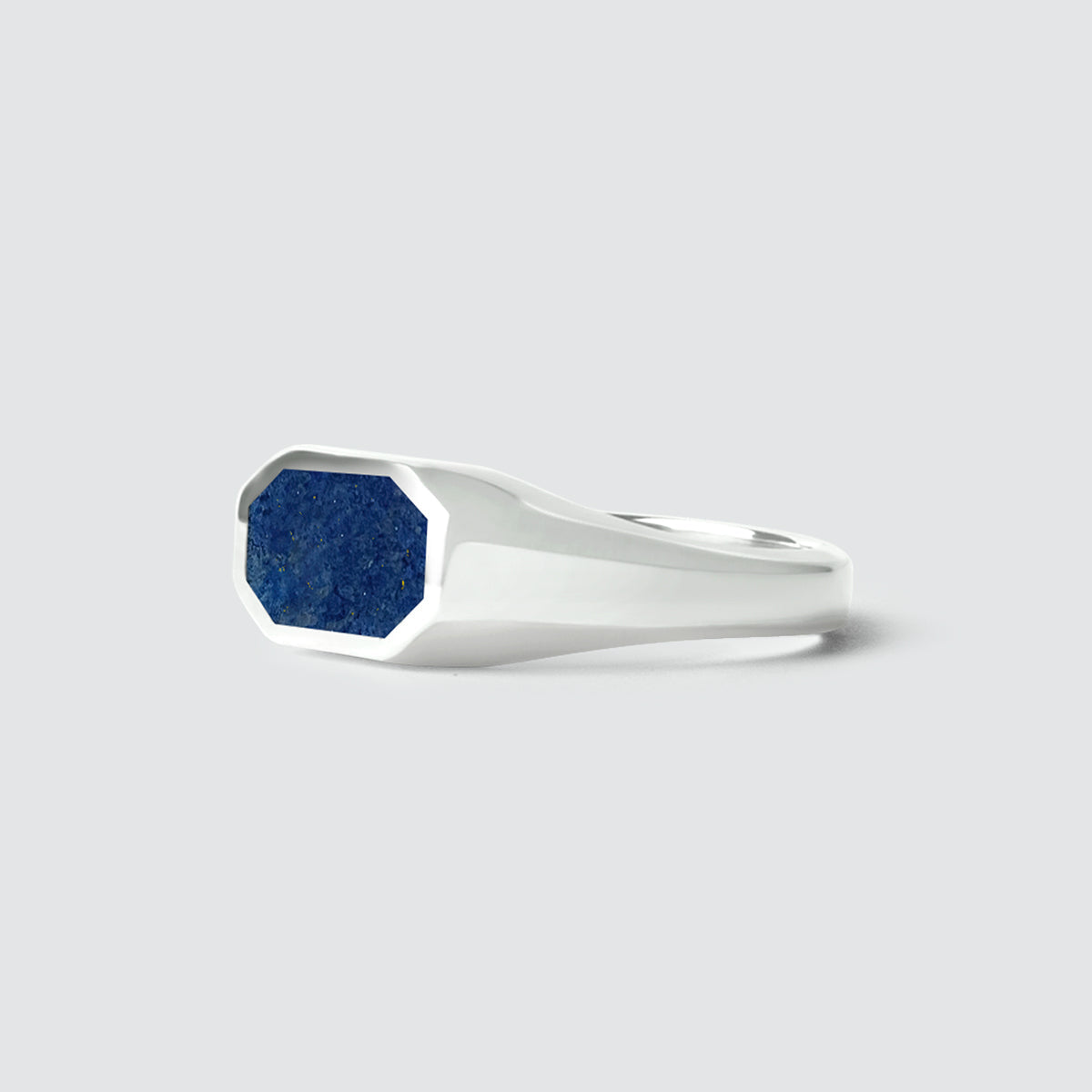 Rafiq - Elegant Lapis Lazuli Signet Ring 7mm