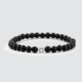 Aswad - Matt Black Beaded Bracelet 6mm