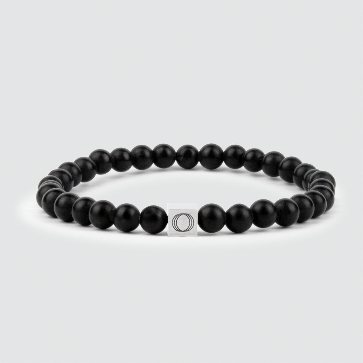 Aswad - Matt Black Beaded Bracelet 6mm