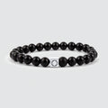 Aswad - Matt Black Beaded Bracelet 8mm