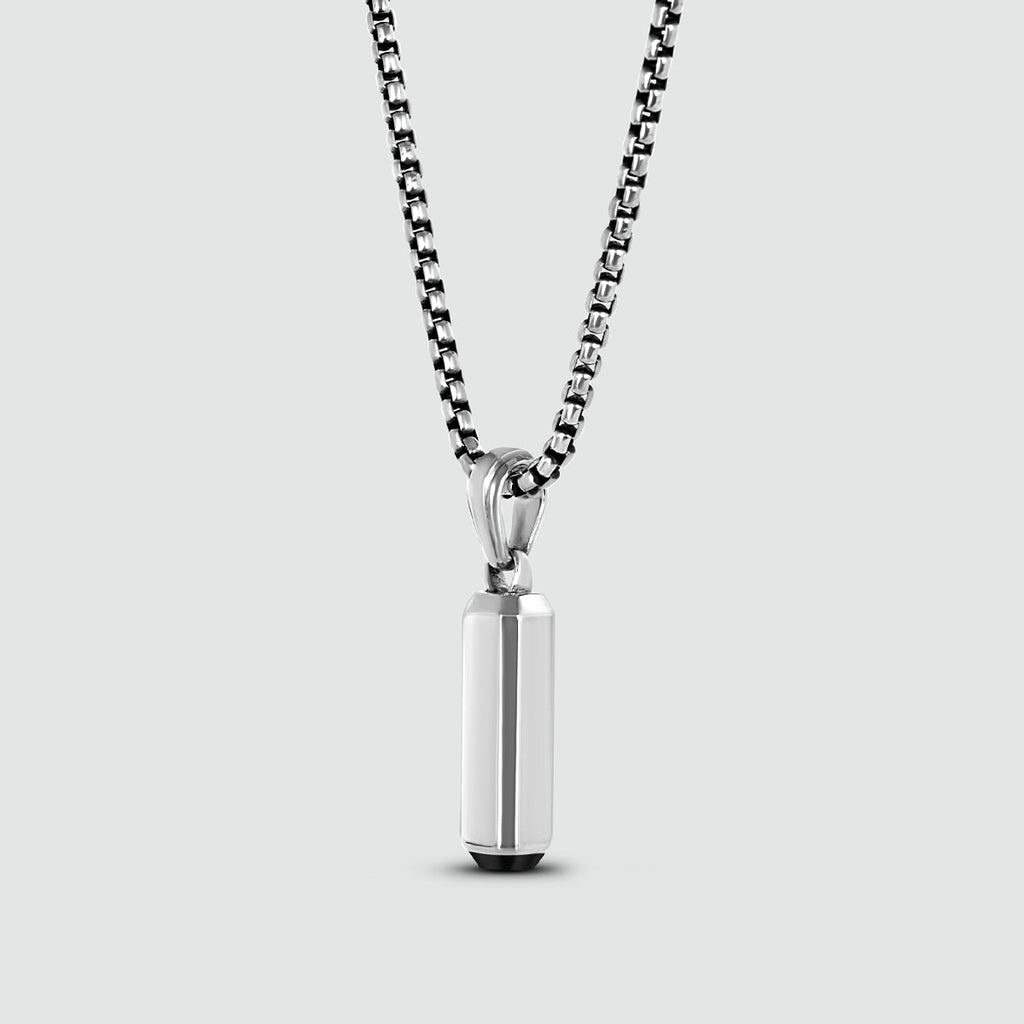 Jalil - Sterling Silver Black Onyx Pendant