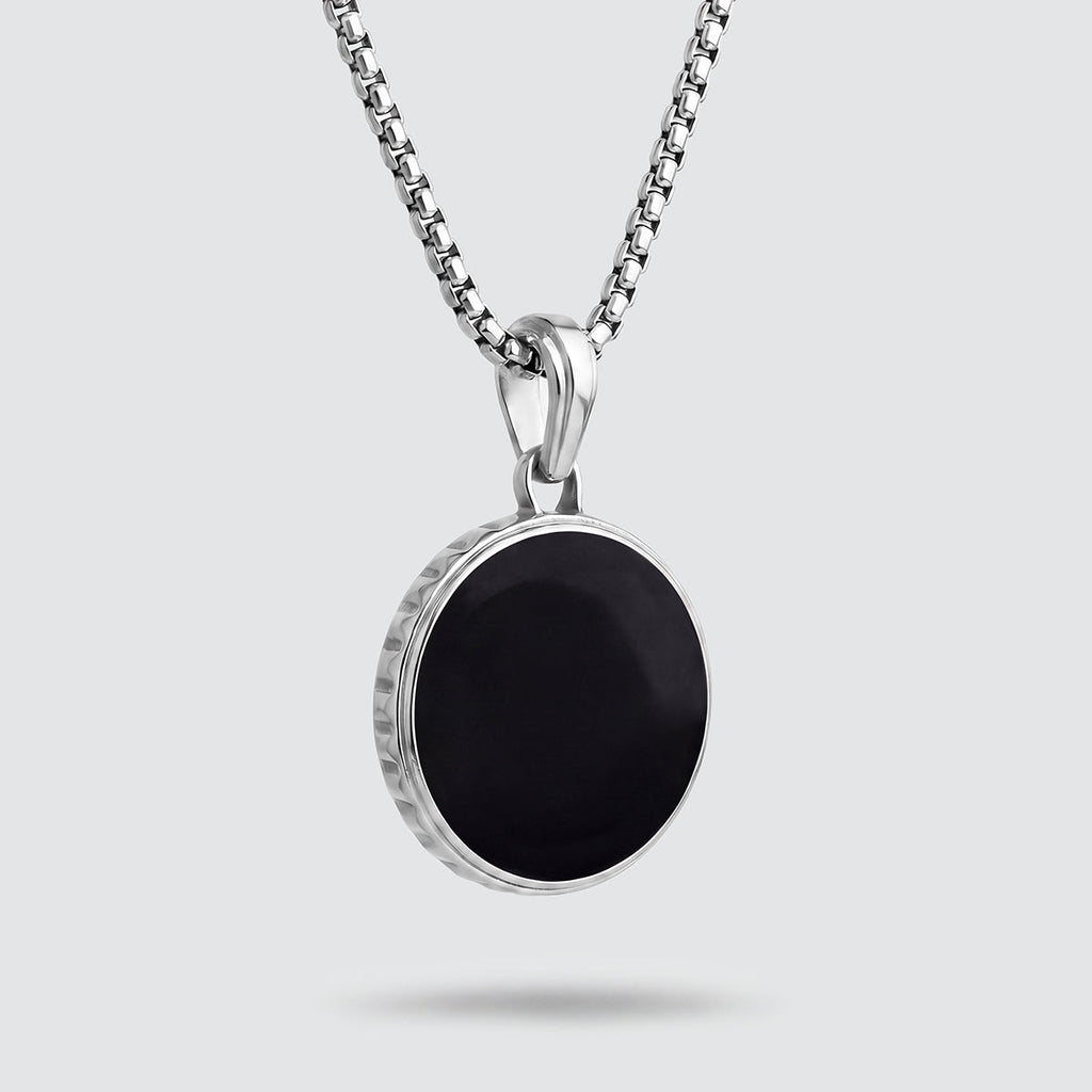 Safar - Sterling Silver Onyx Compass Pendant