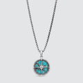 Safar - Sterling Silver Turquoise Compass Pendant