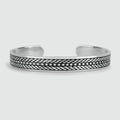 Fariq - Oxidised Sterling Silver Bangle 10mm