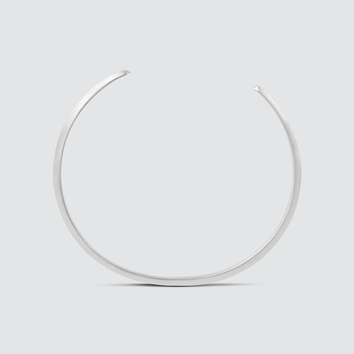 Noor - Brushed Silver Bangle Bracelet 5mm