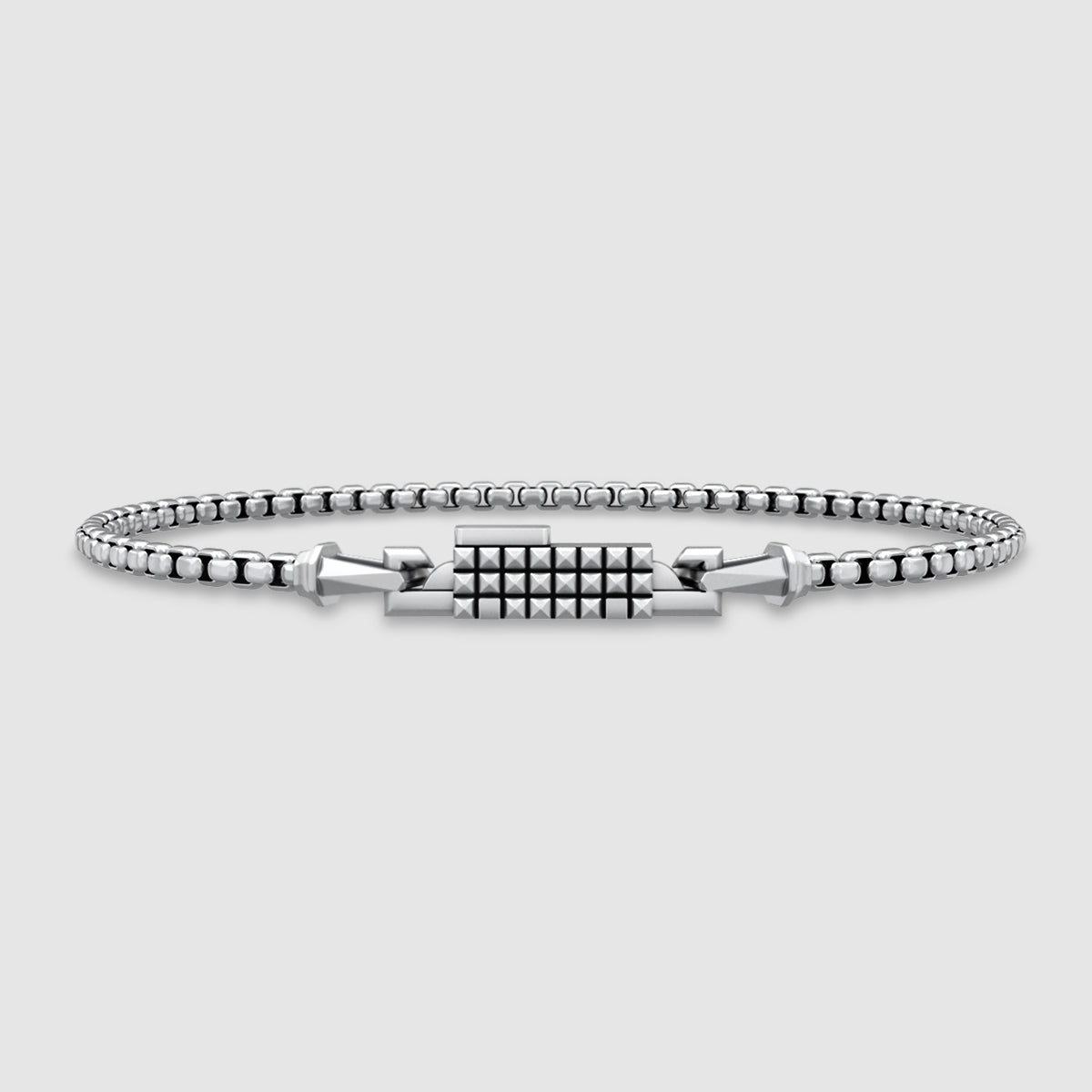 Kamal - Sterling Silver Box Chain Bracelet – 3mm
