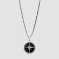 Safar - Sterling Silver Onyx Compass Pendant
