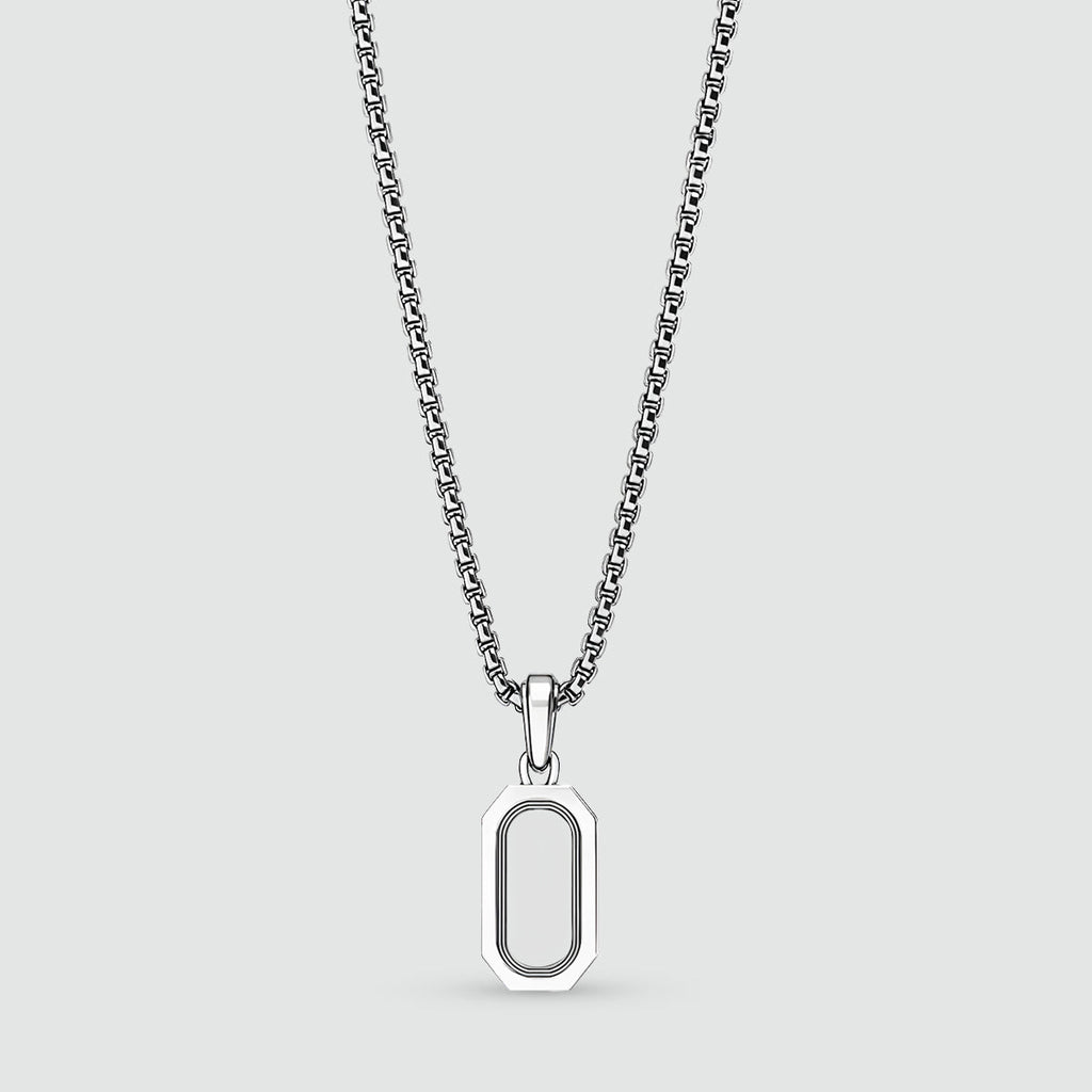 Durwās - Arch Pendant Silver with Black Diamonds