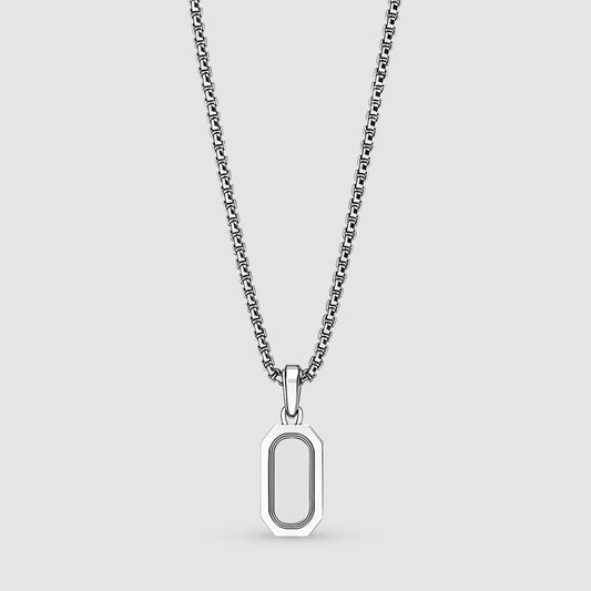 Durwās - Arch Pendant Silver with Black Diamonds