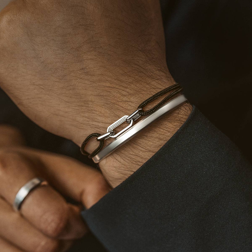 Aarif – Black Rope Chain Link Bracelet