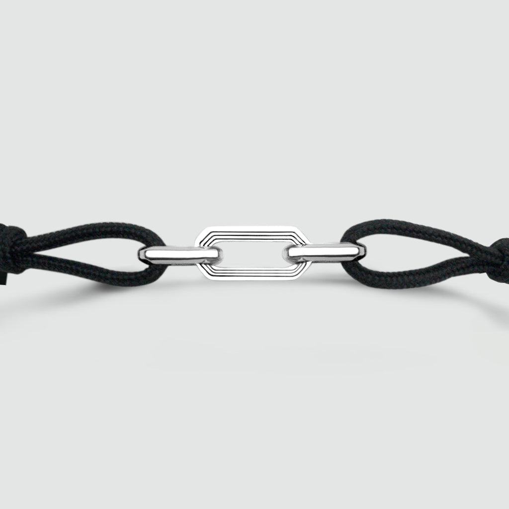 Aarif – Black Rope Chain Link Bracelet