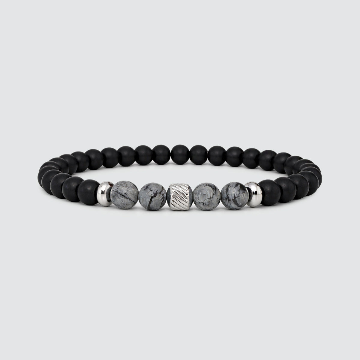 Tawazun – Black Snow Beaded Bracelet 6mm