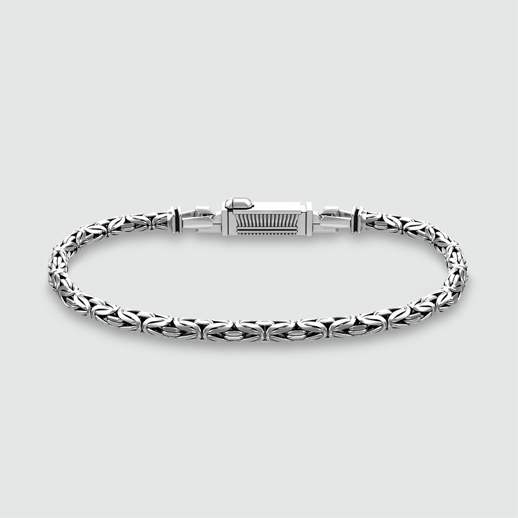 Ramsi - Cavetto Sterling Silver Byzantine Bracelet 3.5mm