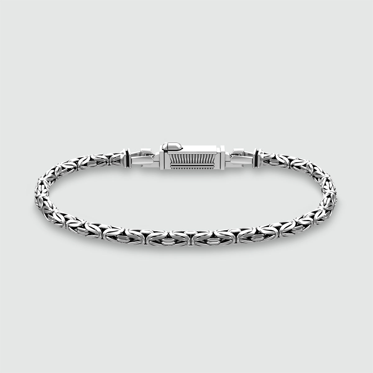 Ramsi - Cavetto Sterling Silver Byzantine Bracelet 3.5mm