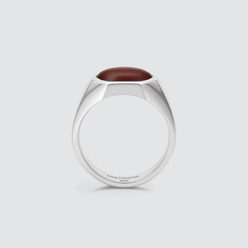 Qais – Carnelian Red Stone Signet Ring 13mm