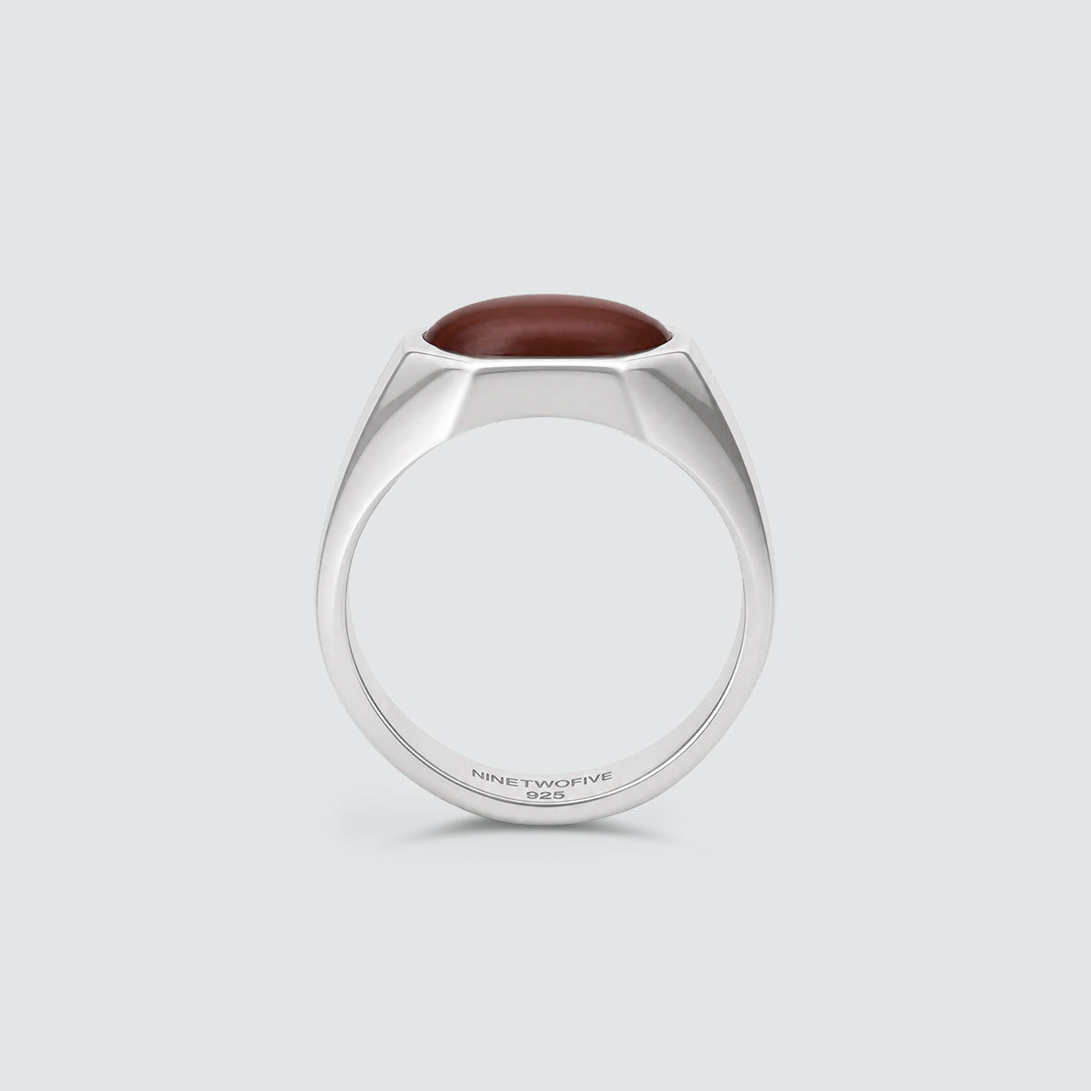 Qais – Carnelian Red Stone Signet Ring 13mm