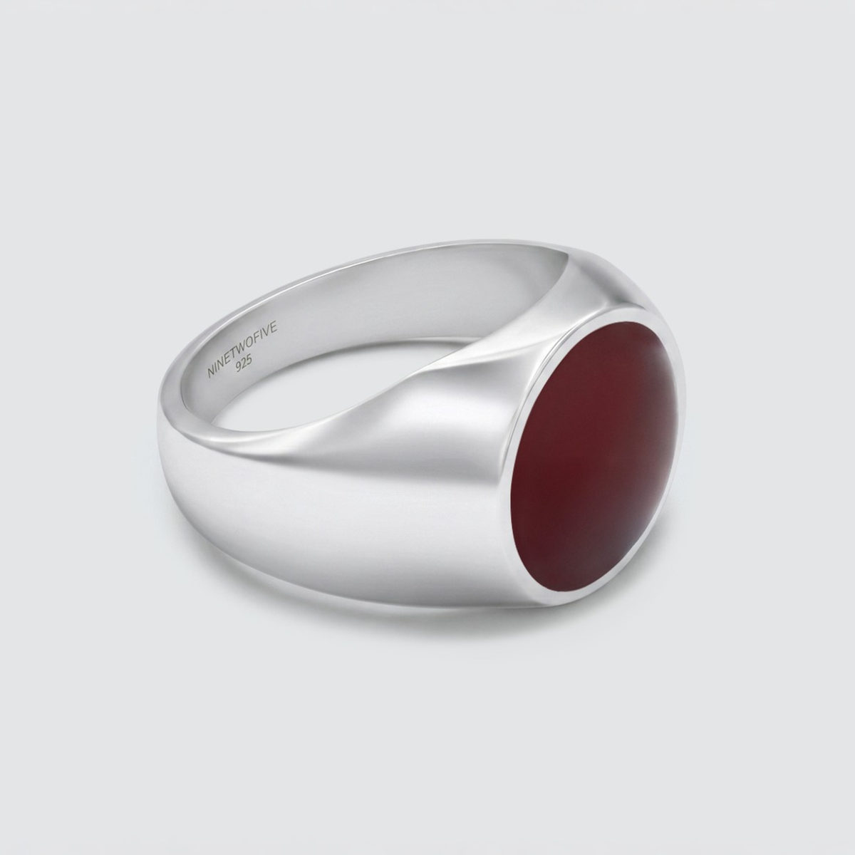 Qais – Carnelian Red Stone Signet Ring 13mm