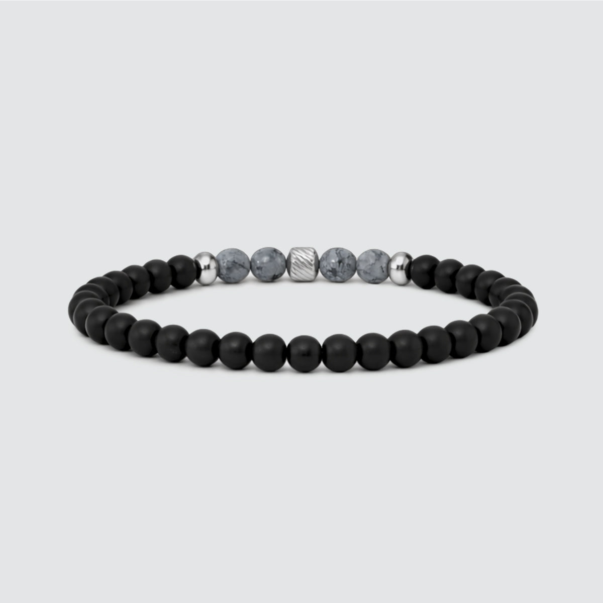 Tawazun – Black Snow Beaded Bracelet 6mm