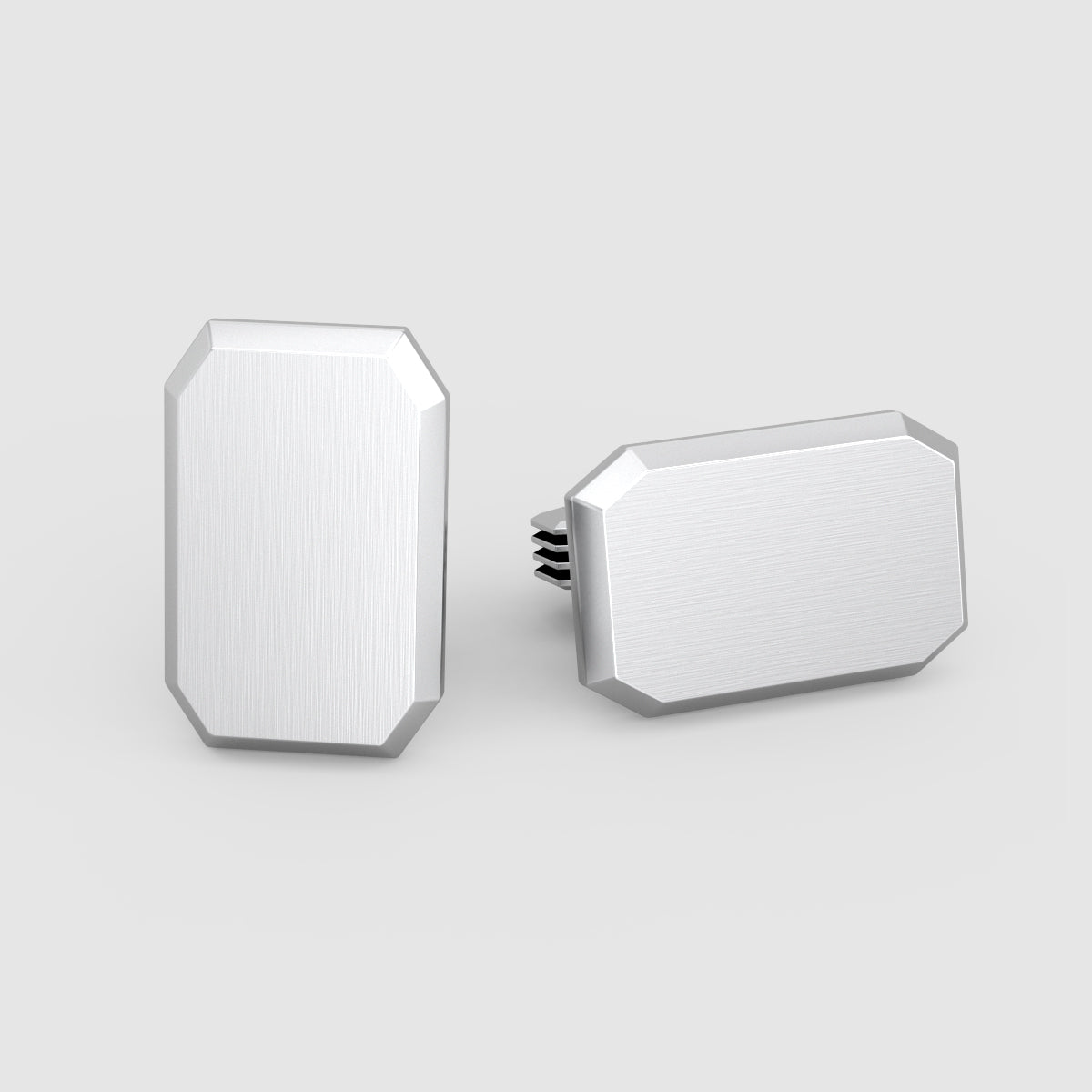 Nayel - Matt Finish Silver Cufflinks 12mm