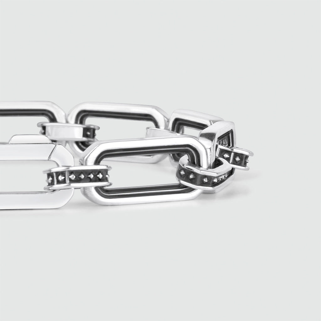 Aqwas - Sterling Silver Chain Link Bracelet 9.5mm