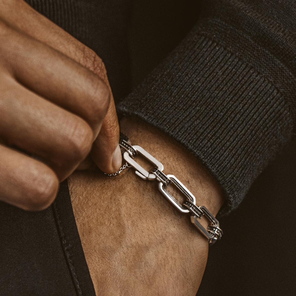 Aqwas - Sterling Silver Chain Link Bracelet 9.5mm