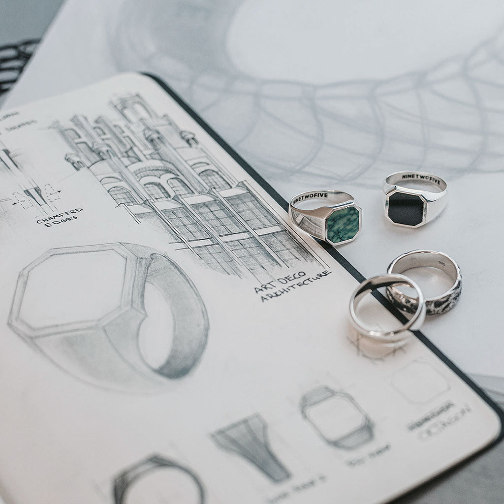 Naim - Black Onyx Signet Ring 13mm