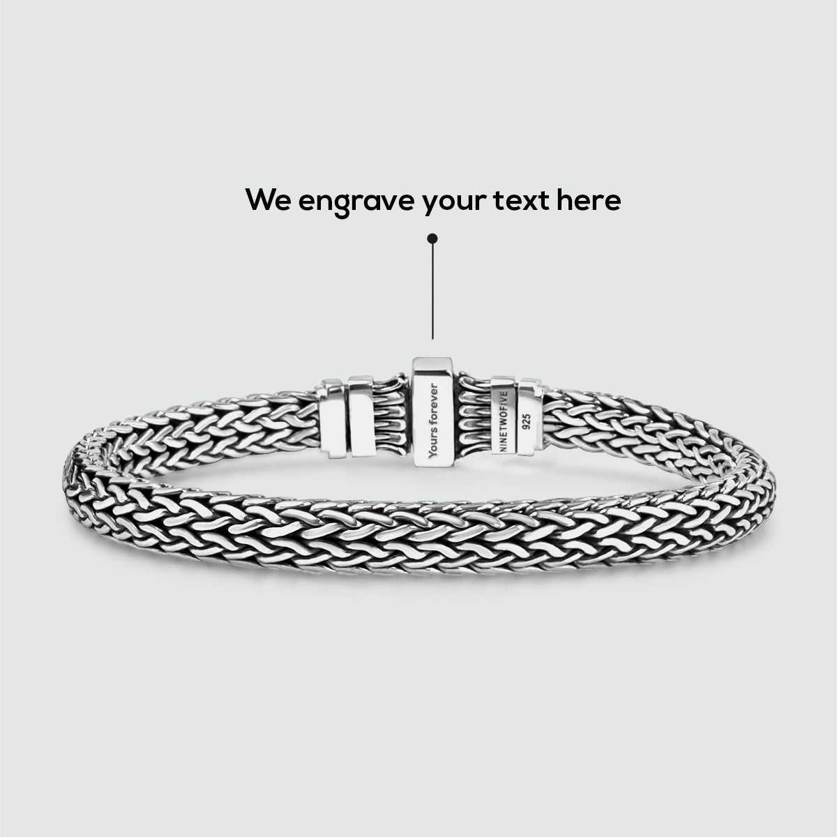Mirza - Sterling Silver Braided Bracelet 7mm