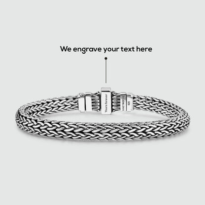 Mirza - Sterling Silver Braided Bracelet 7mm
