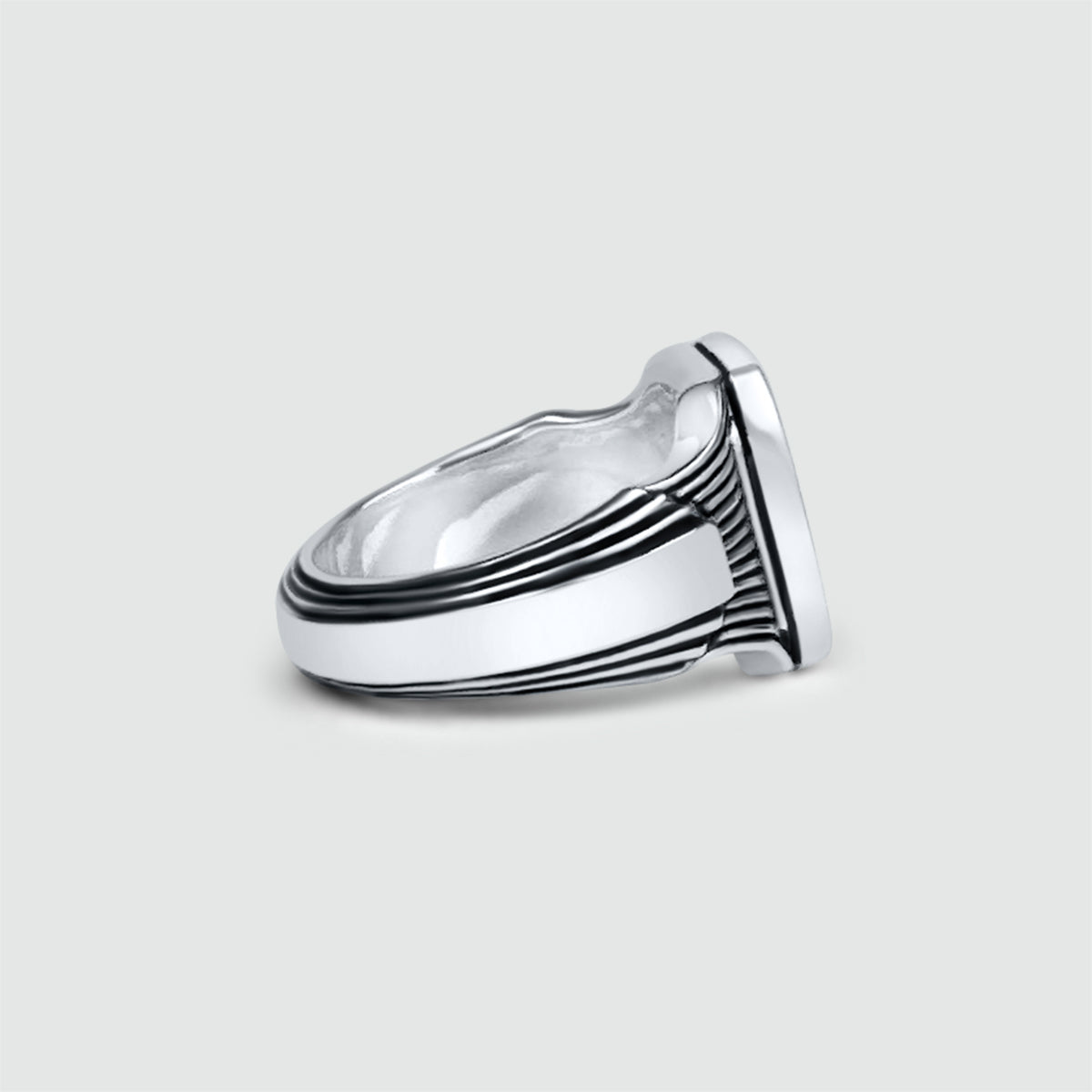 Bariq - Blue Pietersite Signet Ring 17mm