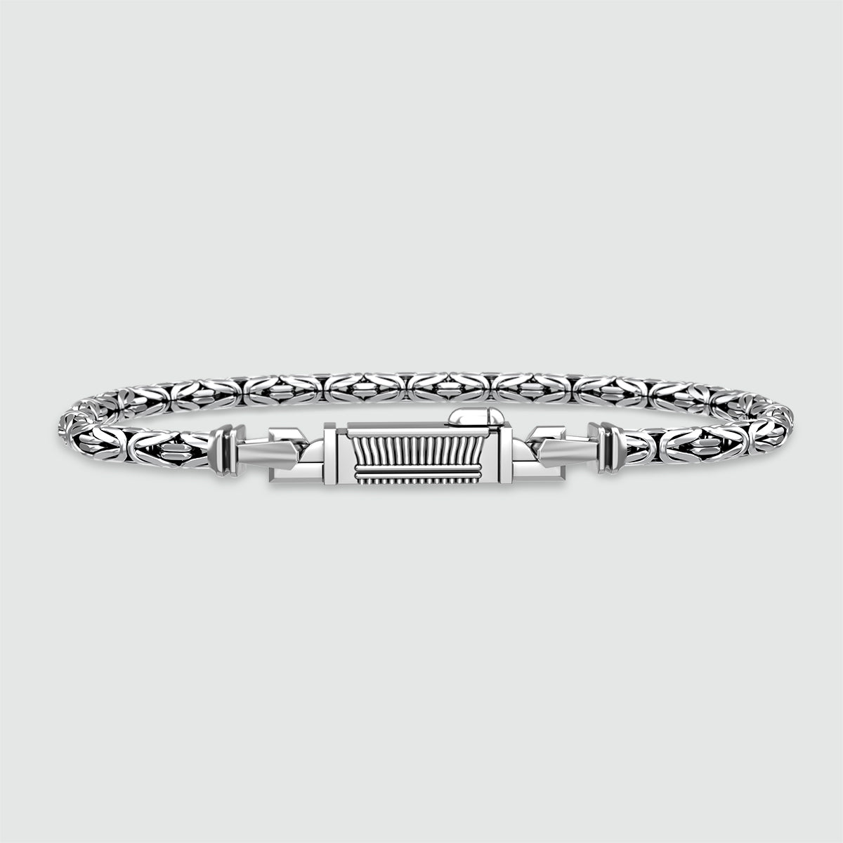 Ramsi - Cavetto Sterling Silver Byzantine Bracelet 3.5mm