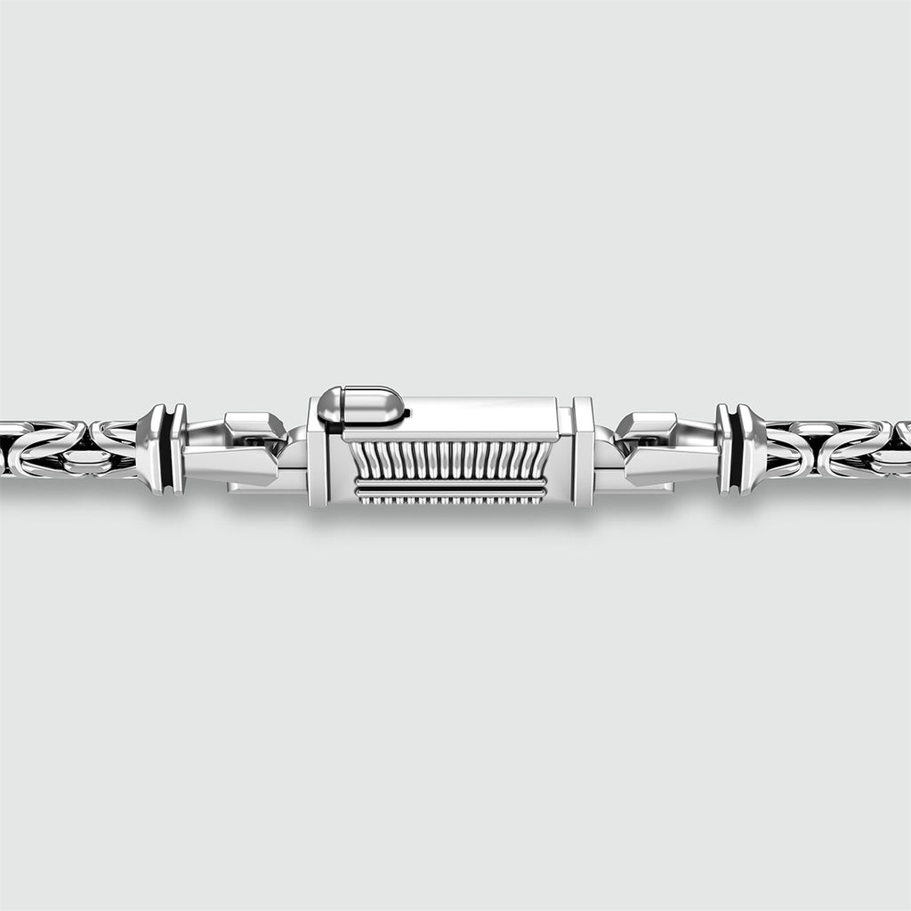 Ramsi - Cavetto Sterling Silver Byzantine Bracelet 3.5mm