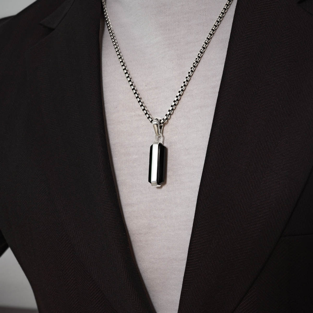 Samir – Sterling Silver Black Onyx Pendant