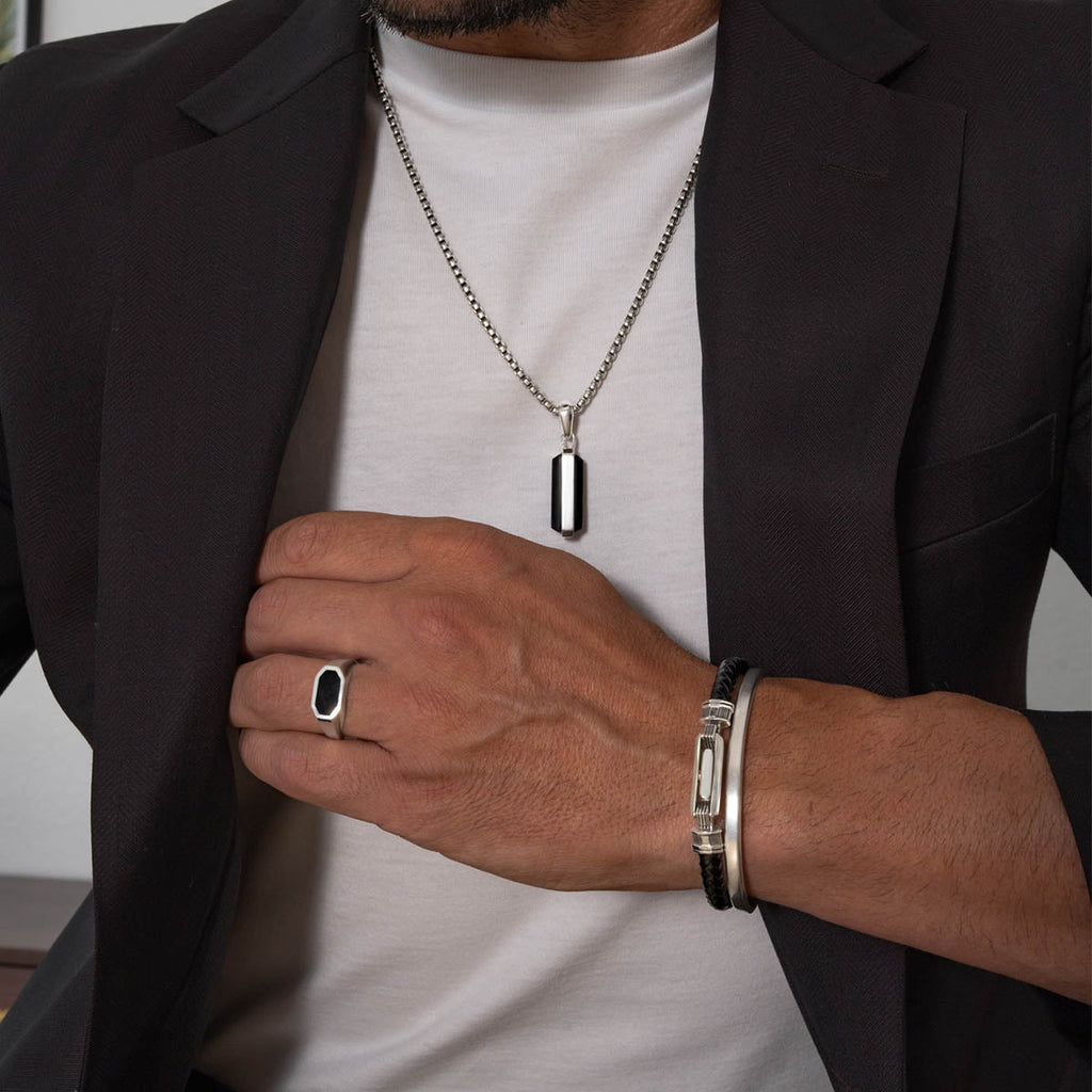 Samir – Sterling Silver Black Onyx Pendant