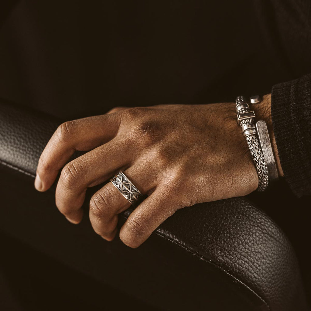 Basel - Oxidised Sterling Silver Ring 10mm