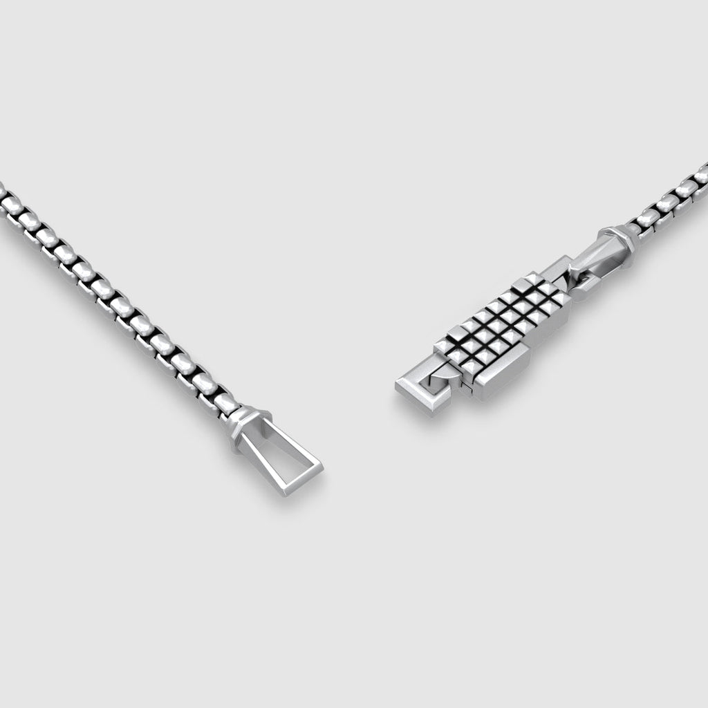 Kamal - Sterling Silver Box Chain Bracelet – 3mm