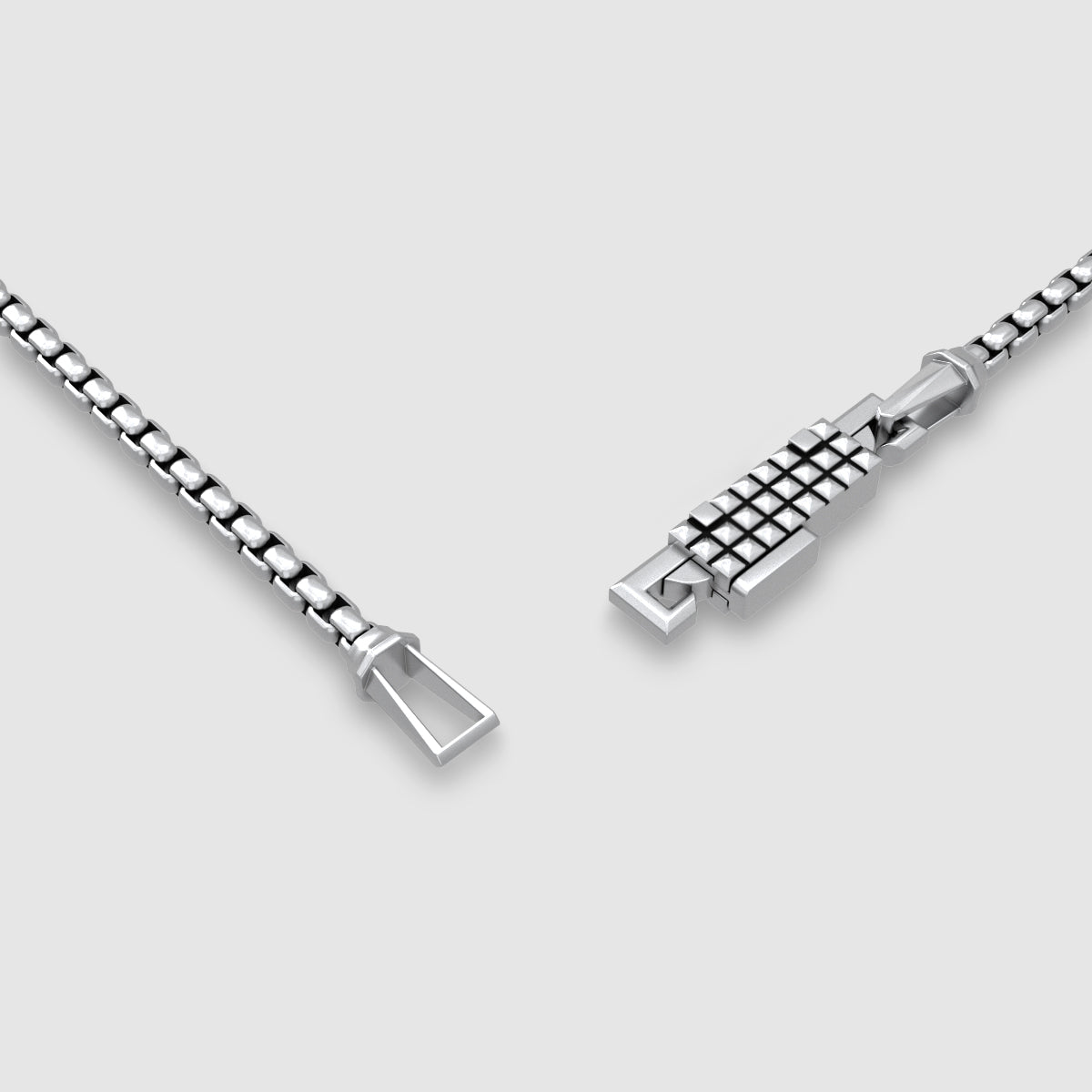 Kamal - Sterling Silver Box Chain Bracelet – 3mm