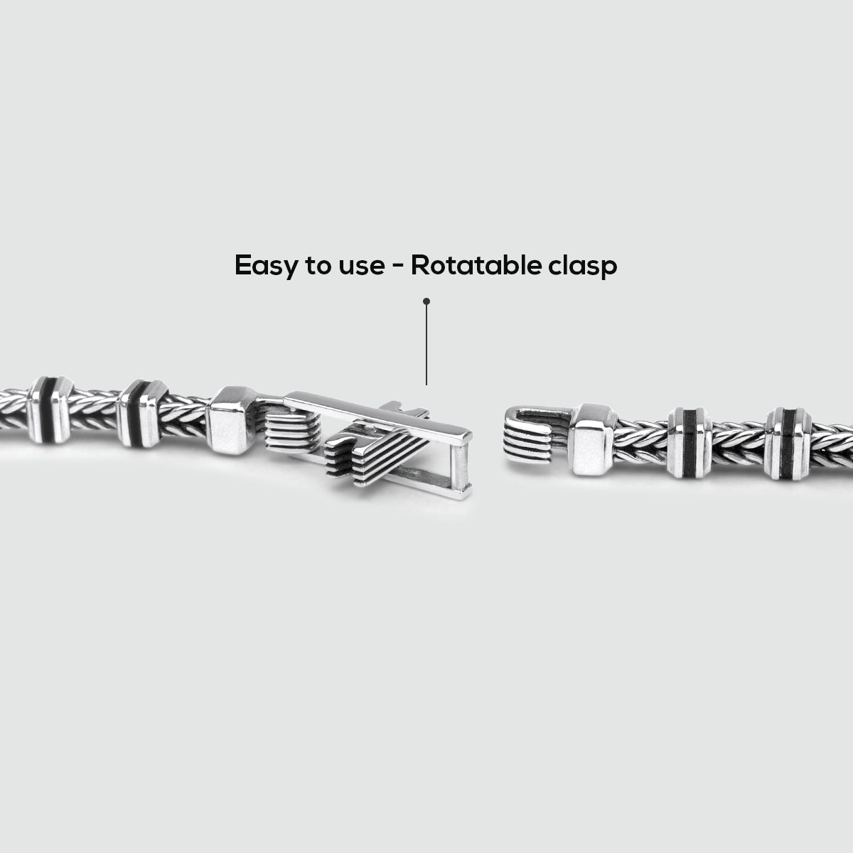 Khaled - Sterling Silver Brutalist Bracelet 6.5mm
