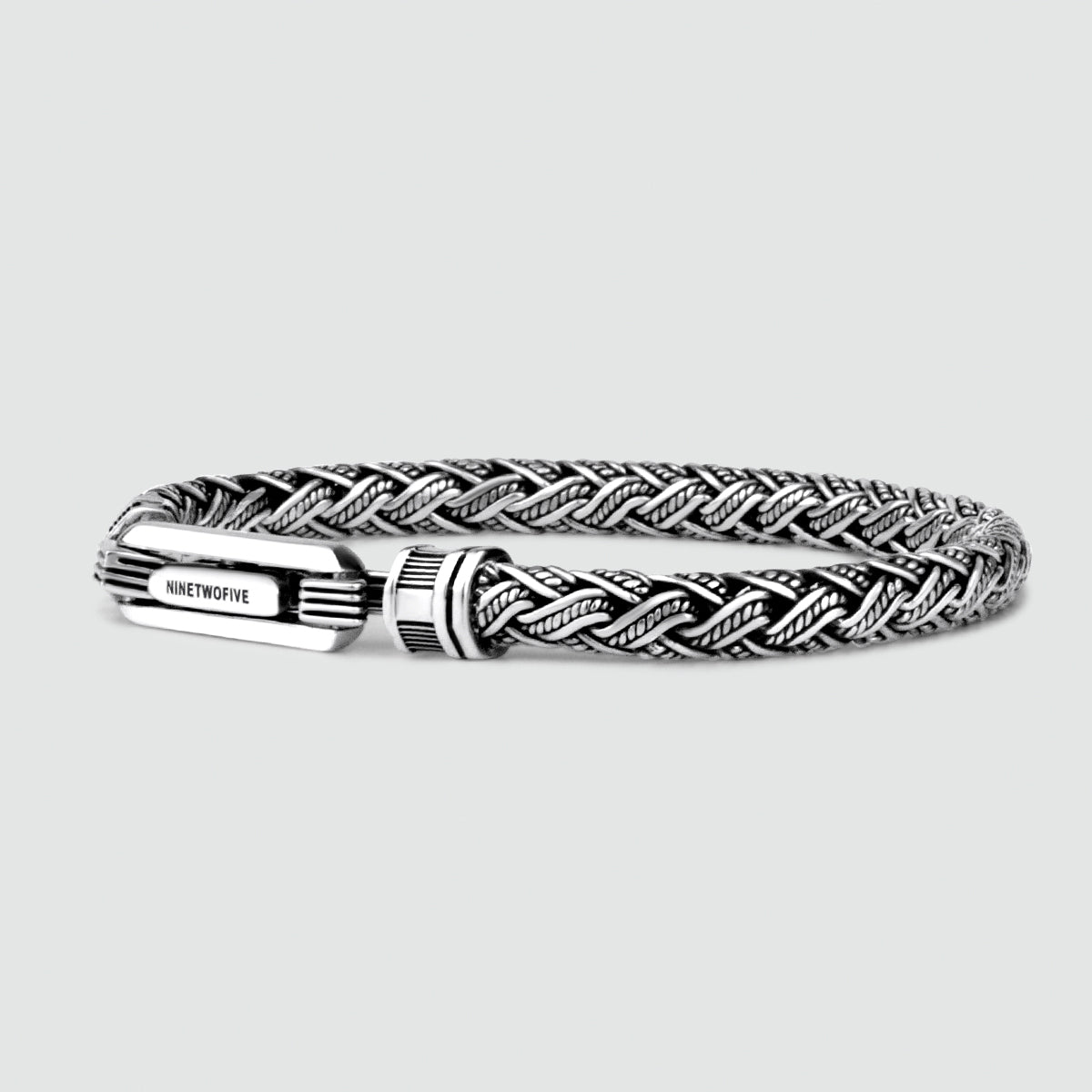 Rasim - Silver Braided Hexagon Bracelet 6mm