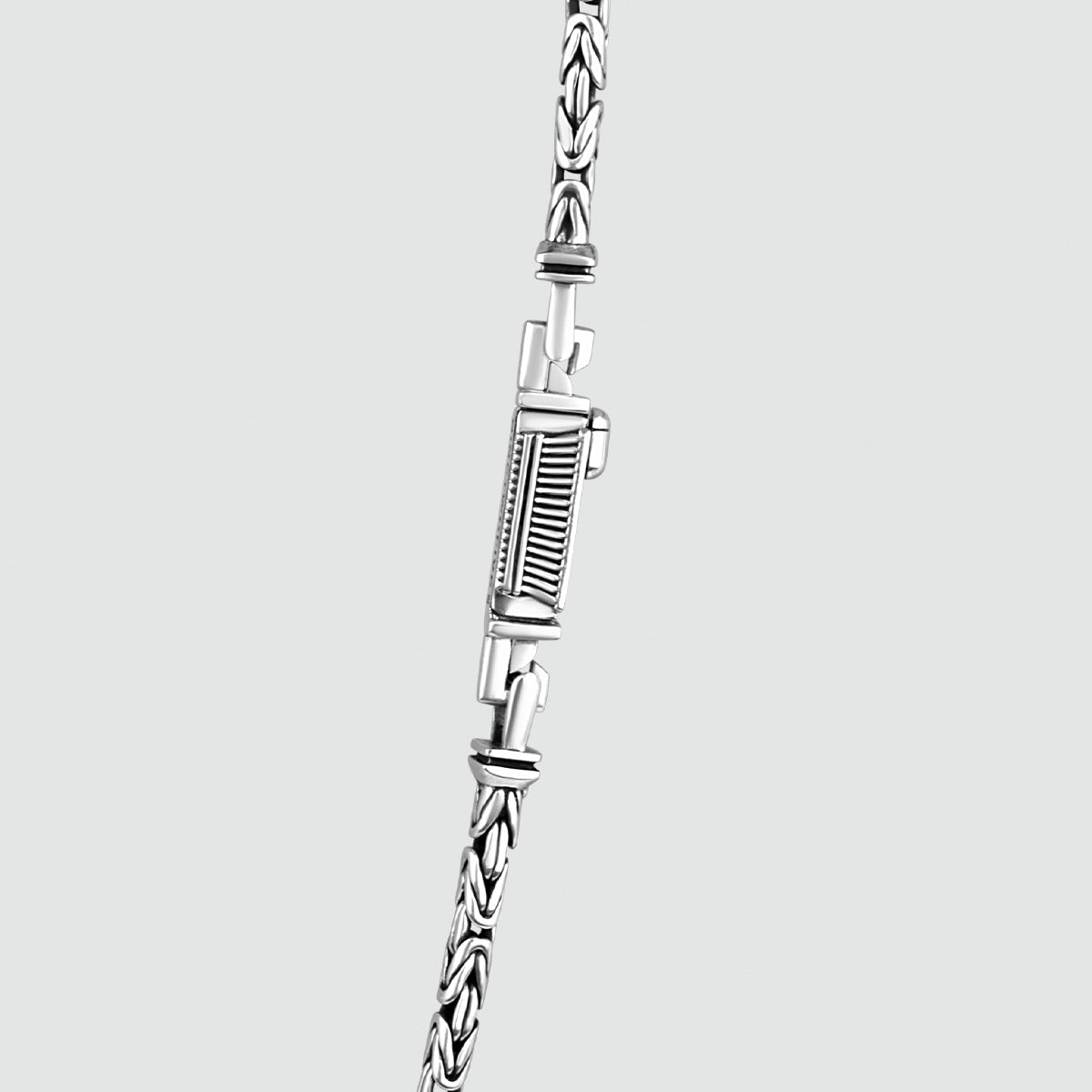 Ramsi - Cavetto Sterling Silver Byzantine Chain Necklace 3.5 mm
