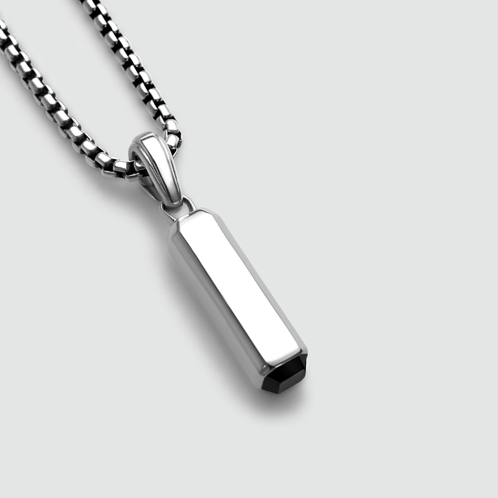 Jalil - Sterling Silver Black Onyx Pendant