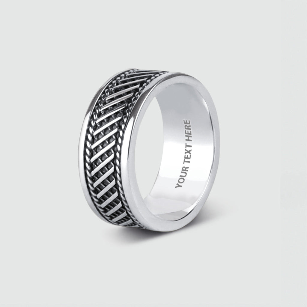 Kaliq Oxidised Pendant, Ring and Bangle - set