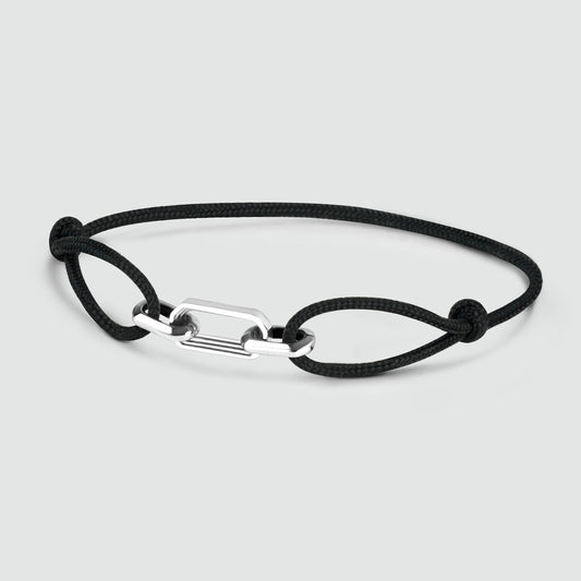 Aarif – Black Rope Chain Link Bracelet