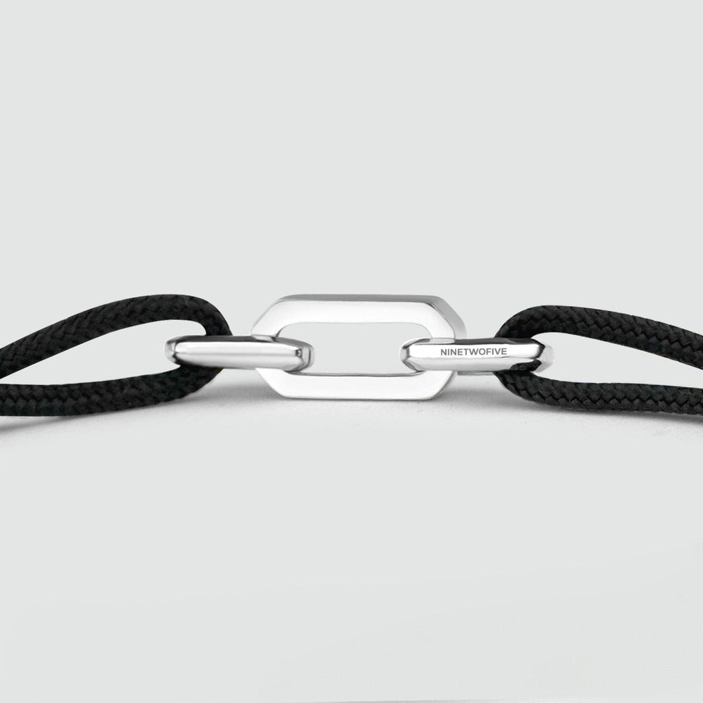 Aarif – Black Rope Chain Link Bracelet