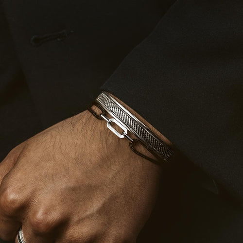 Aarif – Black Rope Chain Link Bracelet