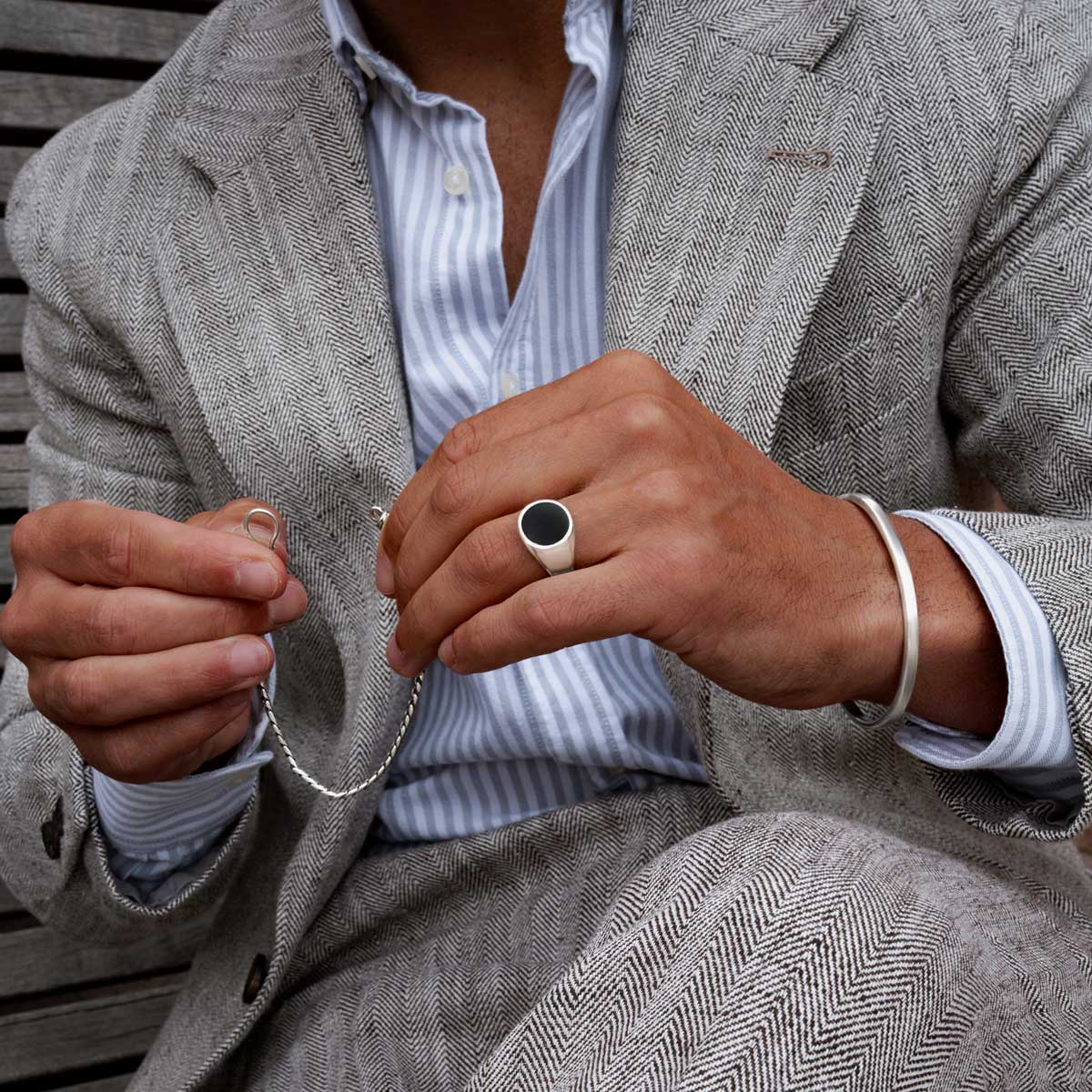 Adil – Black Onyx Signet Ring 13mm