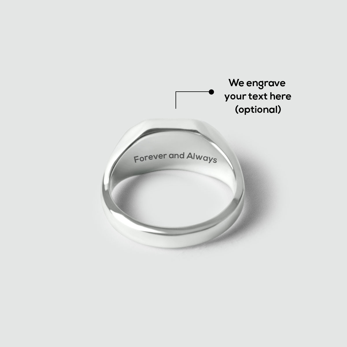 Azhar - Black Diamond Signet Ring 7mm