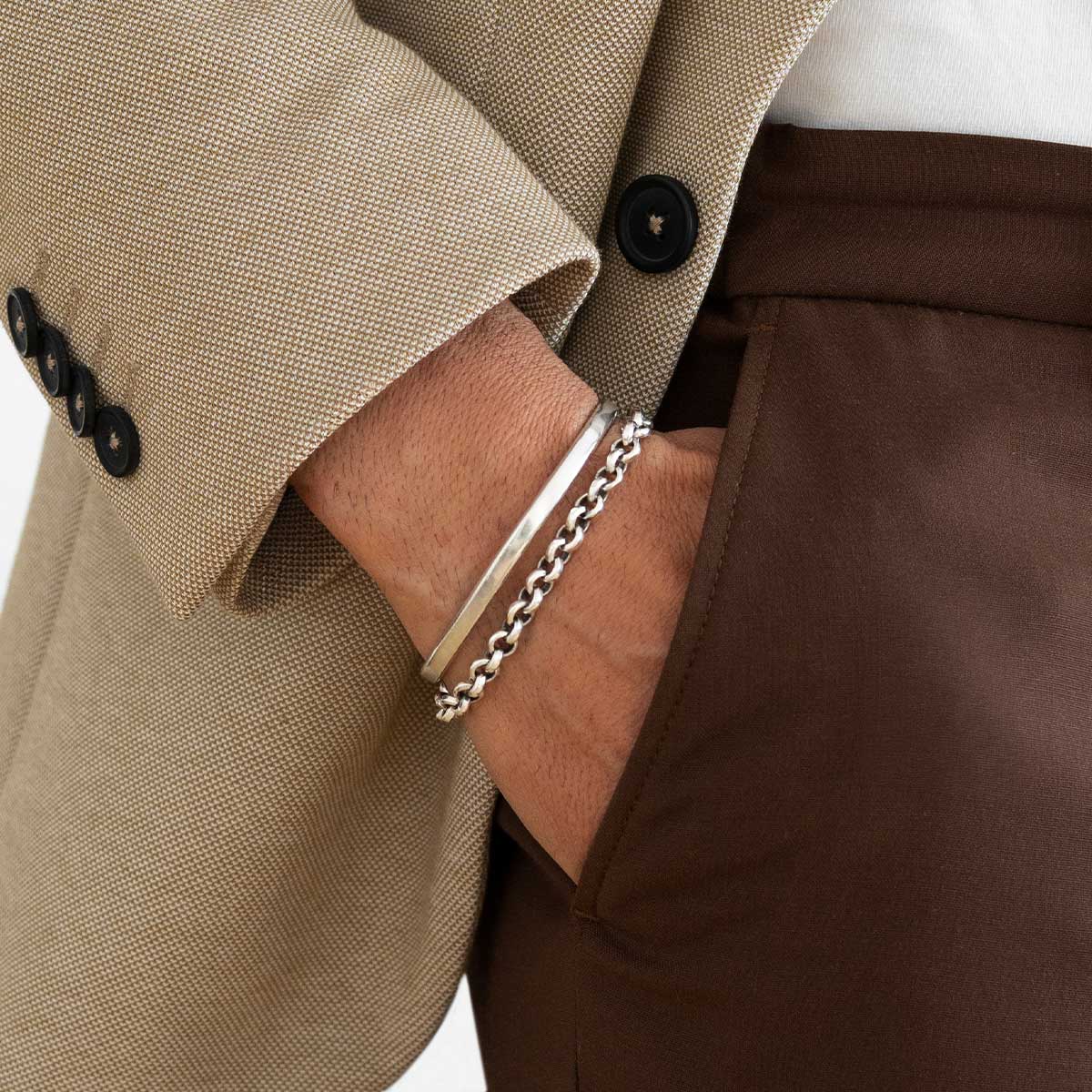 Ishak - Sterling Silver Chain Link Bracelet 6mm