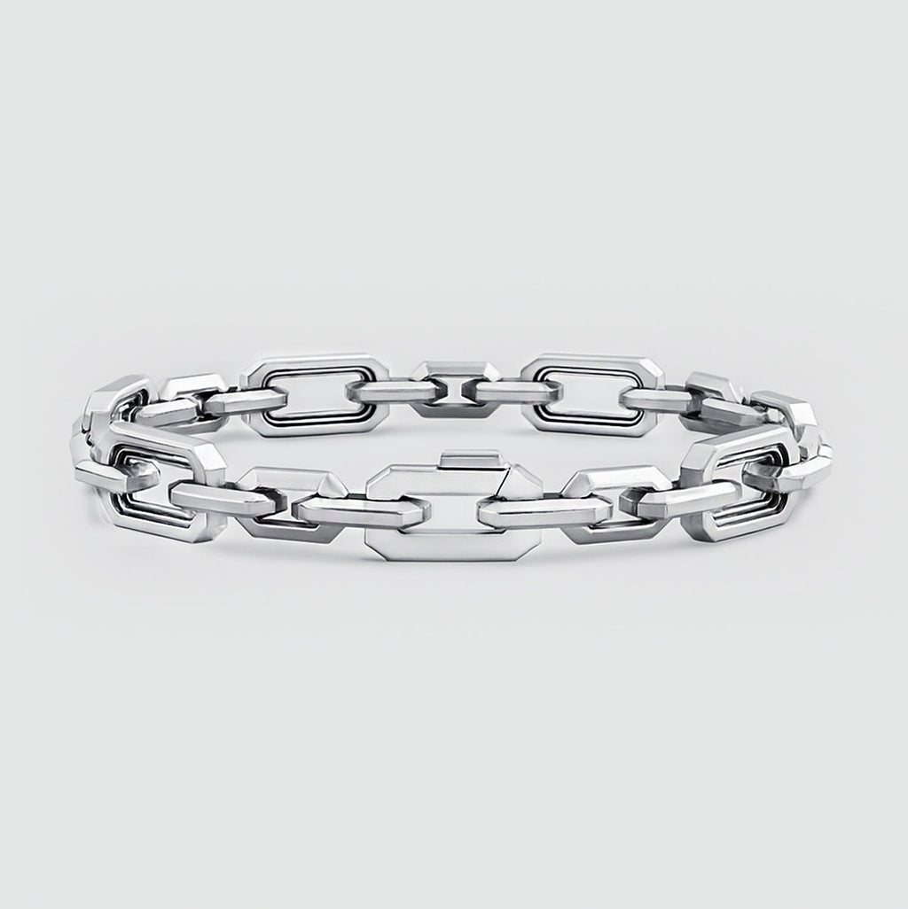 Aqdās - Roman Sterling Silver Chain Link Bracelet 8.5mm
