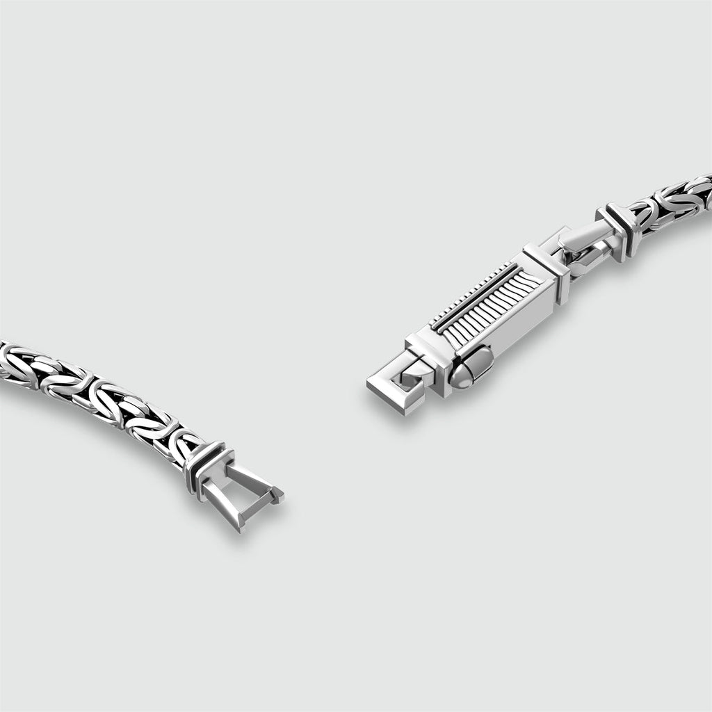 Ramsi - Cavetto Sterling Silver Byzantine Bracelet 3.5mm